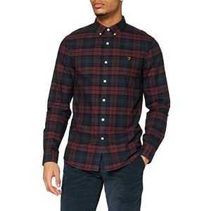Farah Brewer Check Shirt voor heren, Farah Rood, S
