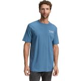 TOM TAILOR - Shirt - Blauw/Wit - Ronde Hals - Kwartmouw