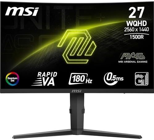 MSI MAG 275CQRF QD E2 - Monitor - 27 Inch - WQHD - 180 Hz - VA Paneel