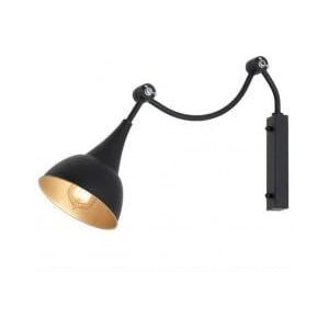 Homemania HOMAX_4665 Chara wandlamp, zwart van metaal, 38 x 17 x 25 cm