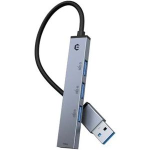 Tymyp USB-hub, 4-poorts USB A hub voor Chromebook, Ultra-Slim USB Splitter Multiport Adapter 5 Gbps Data Hub voor laptop, Chromebook, HHD