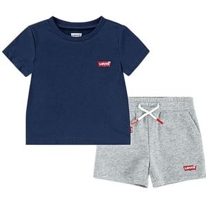 LEVI'S E-sets T-shirt en shorts set, blauwe jurk, 12 maanden jongens, blues jurk, 12 Maanden