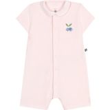 Petit Bateau - Romper - Rood - 100% Katoen - Claudine-kraag