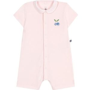 Petit Bateau - Romper - Rood - 100% Katoen - Claudine-kraag