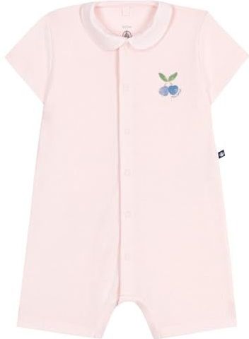 Petit Bateau - Romper - Rood - 100% Katoen - Claudine-kraag