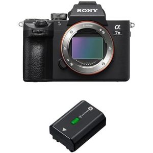 Sony Alpha 7M3 volledig formaat digitale camera ILCE-7M3 (24,2 megapixel,) zwart & Sony NPFZ100.CE Z-serie oplaadbaar batterijpakket - zwart