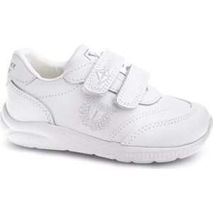 Pablosky Uniseks sportschoenen van leer met klittenbandsluiting, Wit, 22 EU