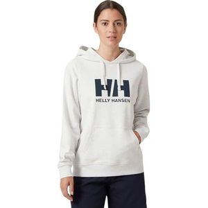 Helly Hansen Dames HH Logo Hoodie, 823 Nimbus Cloud Melange, XL