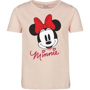 Mister Tee Kinder-T-shirt Minnie Mouse Kids Tee, T-shirt met print op de voorkant voor meisjes, katoen, maten 110/116-158/164, roze, 158