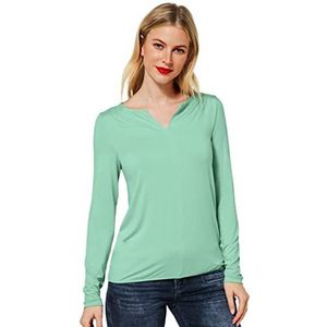 Street One Dames A318889 shirt met lange mouwen, Clary Mint, 46, Clary Mint, 46