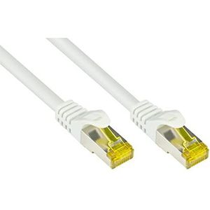 Good Connections RJ45 Ethernet LAN-patchkabel met cat. 7 ruwe kabels en vergrendelingsbescherming RNS, S/FTP, PiMF, halogeenvrij, 500MHz, OFC, 10 Gigabit geschikt (10/100/1000/10000/10000-Base-T