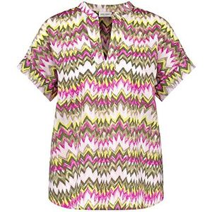 Gerry Weber Dames 160031-31429 blouse, groen/paars/roze print, 46, Groen/paars/roze opdruk, 46