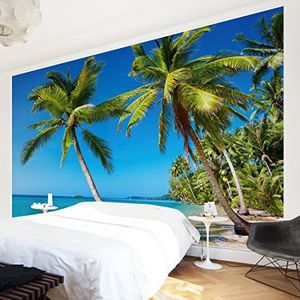 Apalis Vliesbehang Beach of Thailand fotobehang breed | vliesbehang wandbehang muurschildering foto 3D fotobehang voor slaapkamer woonkamer keuken | blauw, 94889