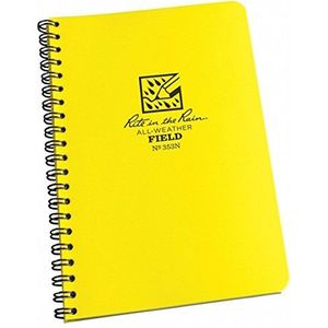 Rite in the Reain All Weather Side-Spiral Notebook Veld 4 5/8"" x 7"" Geel
