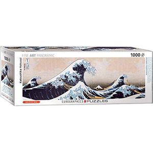 Grote golf van Kanagawa (uitbreiding van de werken van Katsushika Hokusai) Puzzel van 1000 stukjes