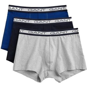 GANT Basic Trunk Boxershorts voor heren, 3 stuks, lichtgrijs gemêleerd, standaard, lichtgrijs gem.