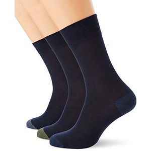 DIM - Set van 3 Paar Kousen - Marineblauw - Katoen