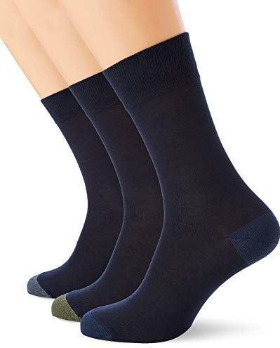 DIM - Set van 3 Paar Kousen - Marineblauw - Katoen