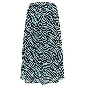 LYNNEA Damesrok met zebra-print jurk, lichtblauw/zwart., M
