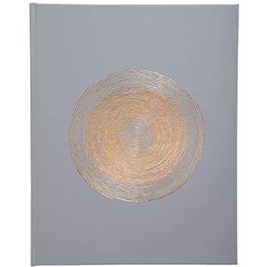 EXACOMPTA - Ref. 47984E – 1 klassieke gastenboek Ellipse – formaat verticaal 27 x 22 cm – van kunstleer met roségouden markering – goudschijf – 100 witte pagina's – kleur: grijs