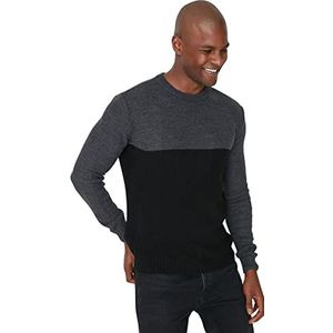 Trendyol Heren rechte lange mouwen regular sweater, zwart, M