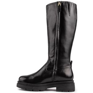 OFF THE HOOK 'Bond' Smart Chunky Sole Black Knee High Womens lederen laarzen perfect om te wandelen, comfortabel, gemakkelijk te dragen Zip-Up, Premium leer, High Fashion, Trendy laarzen (zwart),