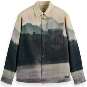 Scotch & Soda Relaxed fit bedrukt twill overshirt, Blur Lakehouse 021, S