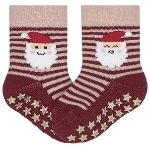 FALKE Uniseks-baby Stopper sokken Baby Santa Stripes B HP Katoen Noppen op de zool 1 Paar, Rood (Ruby 8830), 62-68
