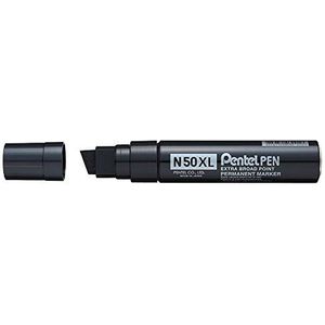 Pentel Pen N50XL-A permanente marker, aluminium behuizing, zwart
