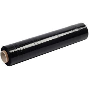 Gecosac Rekbare folie, zwart, voor jeukende pallets, 23 micron, 500 mm x 220 m