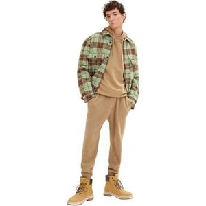TOM TAILOR Denim Uomini Basic joggingbroek 1033760, 30604 - Clay Beige Melange, XS