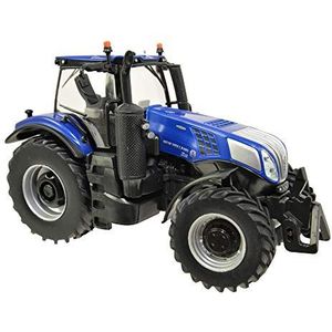 Tomy Britains speelgoed tractor ""New Holland T8.435"", kindertractor vanaf 3 jaar, met in hoogte verstelbare hydraulische achterklep en inklapbare spiegels, tractor met voorgewicht, 43216, Multi