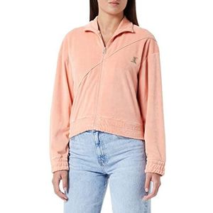 Just Cavalli Sweatshirt met ritssluiting, 300 Dusty Pink, XXS voor dames