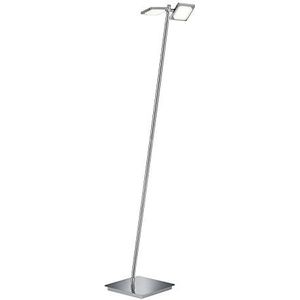 Trio Leuchten LED-vloerlamp Denver in mat nikkel, kap acryl wit 479610207