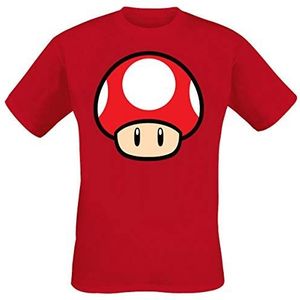 T-shirt - Rood - Katoen - Power Up Mushroom Design