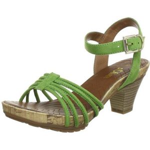 s.Oliver Casual sandalen voor dames, Groene Grün Pistache 711, 36 EU