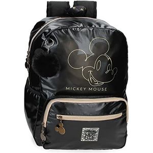 Disney Mickey Outline schoolrugzak voor laptop, 32 x 42 x 15 cm, polyester, 20,16 l, Blanco Y Gris, schoolrugzak voor laptop