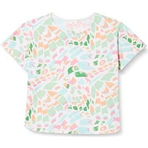 s.Oliver T-shirt voor meisjes, korte mouwen, meerkleurig | wit 01a1, 152 cm