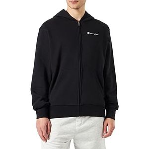 Champion Eco Future Terry Custom Fit Full Zip Sweatshirt met capuchon, zwart, XL voor heren