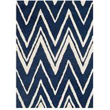 Safavieh Gestructureerd tapijt, CAM711, handgetuft wol, marineblauw/ivoor, 121 x 182 cm