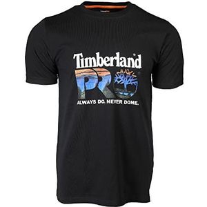 Timberland PRO heren logo op de borst T-shirt, zwart/grafisch, klein