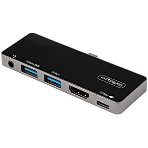 StarTech.com USB C Multiport Adapter - USB-C naar 4K 60Hz HDMI 2.0, 100W Power Delivery Pass-Through, 3-Port USB 3.0 Hub met Audio - USB-C Mini Dock - USB Type-C Travel Dock (DKT30ICHPD)