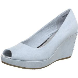 s.Oliver dames casual peep-Toe, blauw Lt Blue 873, 42 EU