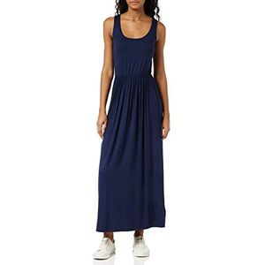 Amazon Essentials Maxi-jurk met taille voor dames (verkrijgbaar in grote maten), marineblauw, L