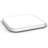 ZENS Aluminium 10W draadloze oplader (Apple & Samsung Fast Charging, Qi-gecertificeerd, voedingsadapter + kabel inbegrepen) Wit