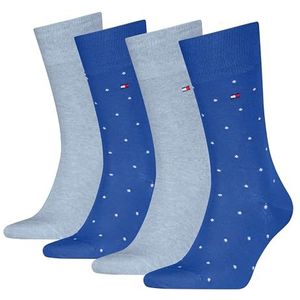Tommy Hilfiger TH MEN SOCK 4P DOT ECOM, blauw, 39-42 EU