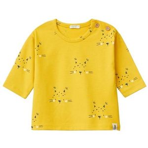 United Colors of Benetton Uniseks T-shirt voor kinderen, Geel, 12 Maanden
