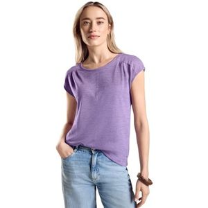 Street One Dames Melange T-shirt, Bellflower Lilac, 46