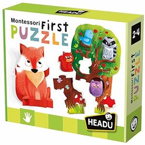 HEADU Montessori Eerste Puzzel Het Bos, Educatief speelgoed voor jongens en meisjes van 2-99 jaar oud, Peuter Leren Speelgoed, Leraar Thuisonderwijs benodigdheden, Verjaardag
