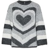 Pcjessa - Gebreide Trui - Ronde Hals - Lange Mouwen - Jacquard - Soepelvallende Pasvorm